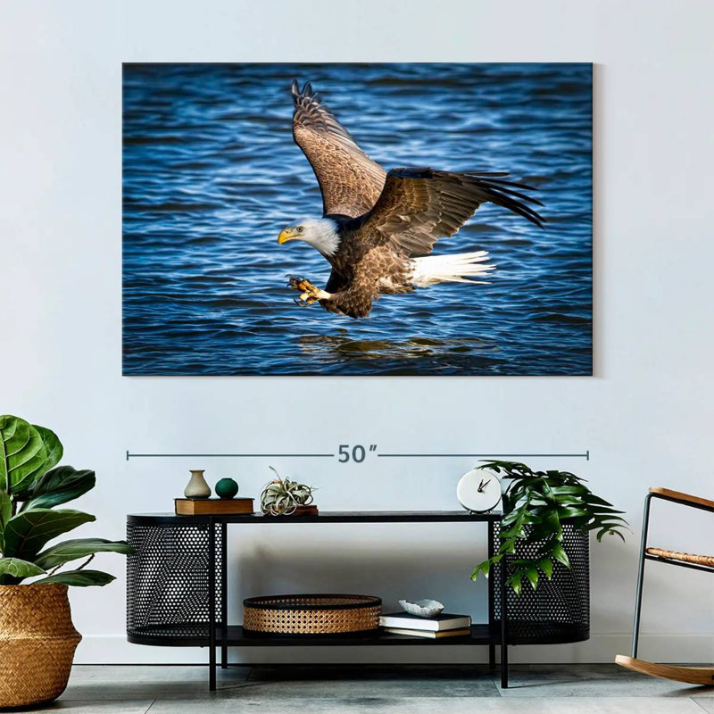 Brampt Bald Eagle Fishing, 34" H x 51" W