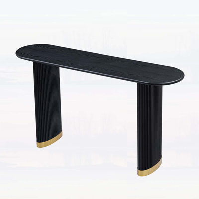 Modern Entryway Table with Stainless Steel Legs,Sofa Table for Hallway and Living Room