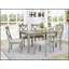 Table de salle à manger rectangulaire gris moderne, durable et peu encombrante pour les maisons contemporaines