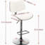 Tabourets de bar en noyer avec pivot à 360 °, hauteur réglable, revêtement en similicuir, ergonomique pour café / salle à manger / cuisine, tabourets pivotants beiges, réglables, îlot de cuisine / salle à manger / café, style Mid-Century-121075826