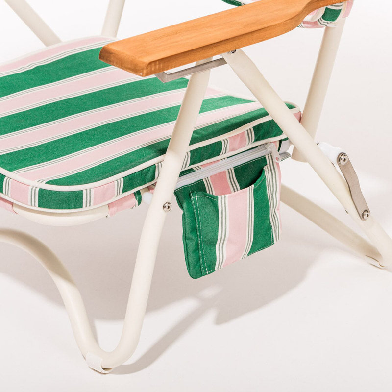 Pam Chair, Green/Pink Striped
