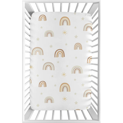 Drap-housse pour lit de bébé Boho Rainbow