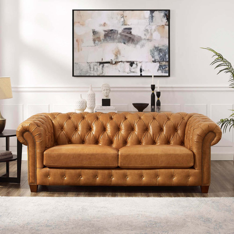 Pull-Up Leather Sofa