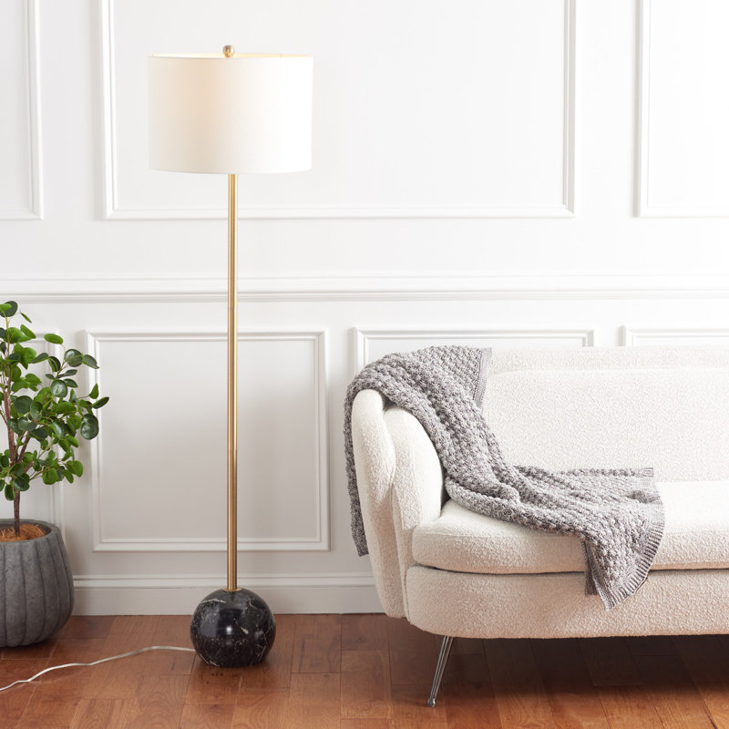 Lampe sur pied 64 po Lavera, Or / noir