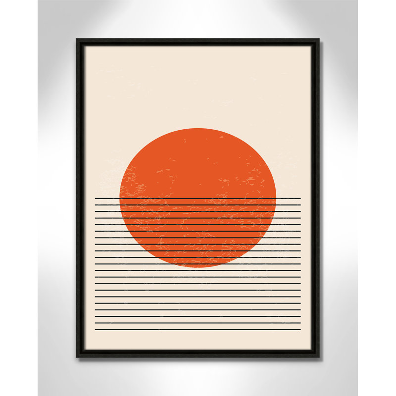 «Bright Minimal Series # 2» par Stanley, Toile avec cadre, L 19,5 po x H 25,5 po, Flottant espresso
