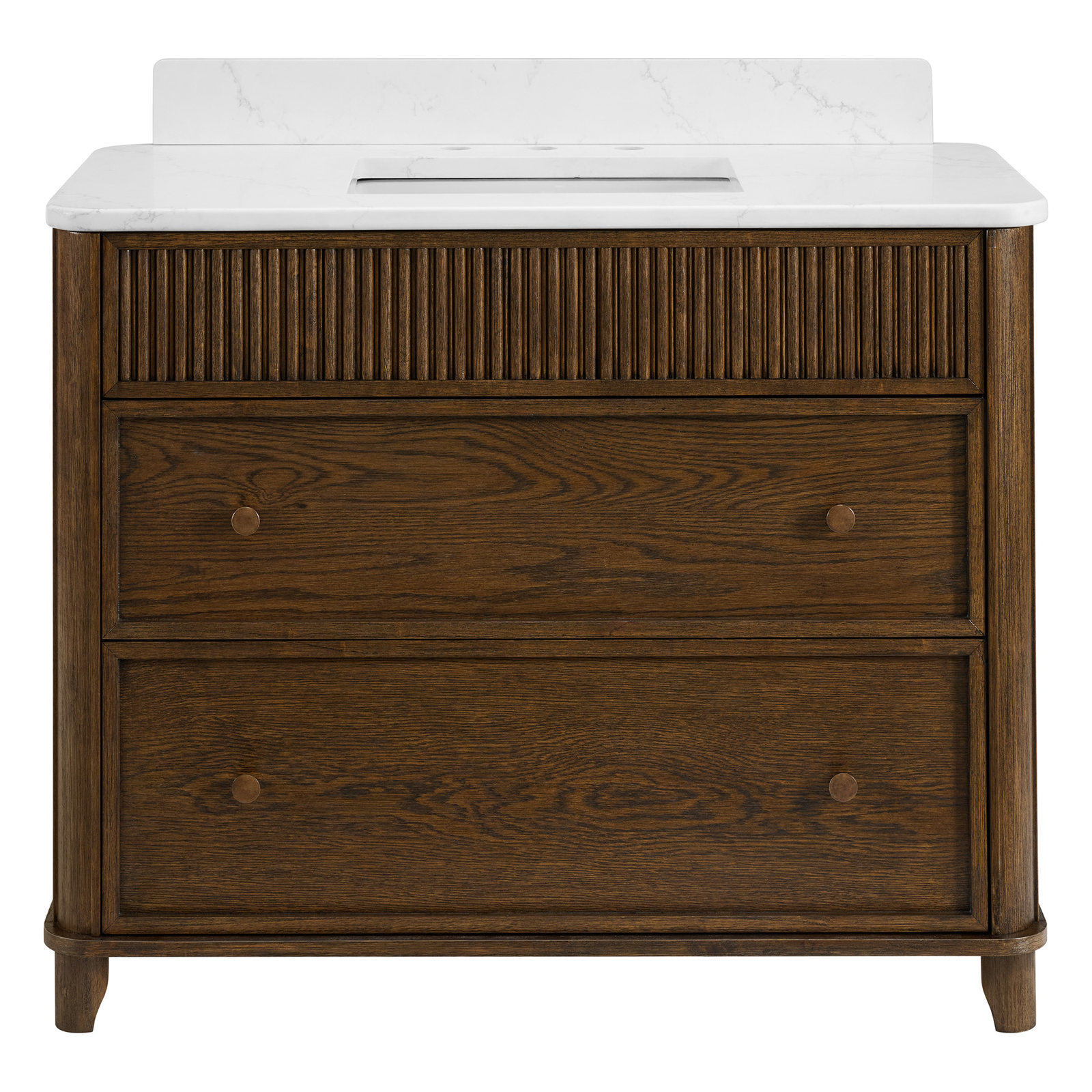 Kennedy Bathroom Vanity In Natural Enhanced Oak, Enhanced Brown Oak, 42"