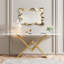 John 24.5" W Wavy Wall Mirror with Gold Foil Finish