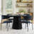 5-Piece Round White Oak Dining Table Set For 4-283618648
