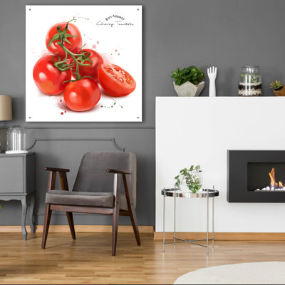 Epic Art 'Red Cherry Tomatoes'  by Kajenna Art Acrylic Glass Wall Art, 36" x 36"