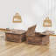 Table basse à plateau relevable rustique avec rangement caché et motif à chevrons en bois 35,5 po Rustic-211558035