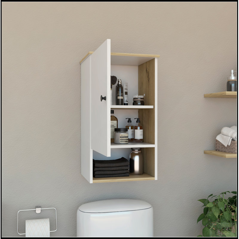 St. Angelo Medicine Cabinet, Two Internal Shelves, Single Door, One Shelf, Multicolor