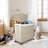 Modern Wicker Rolling Laundry Hamper with Handles-100969977