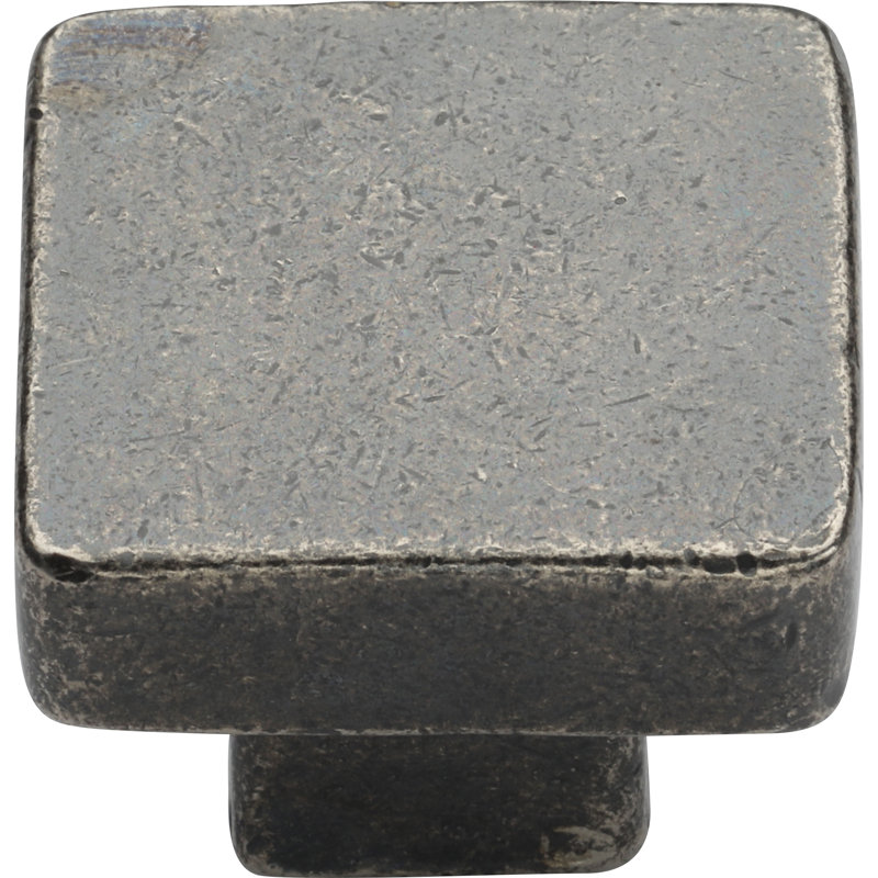 Poignée d'armoire carrée rustique, 1.25, Noir mat