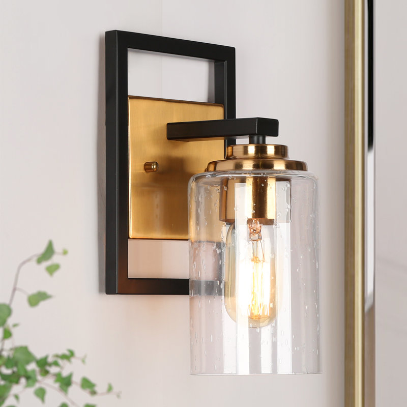 Grisella Dimmable Black/Brass Vanity Light