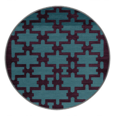 Tapis brun treillis lavable à la machine