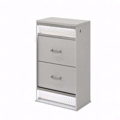 2-Drawer Bedroom Nightstand, Modern  Woodenen