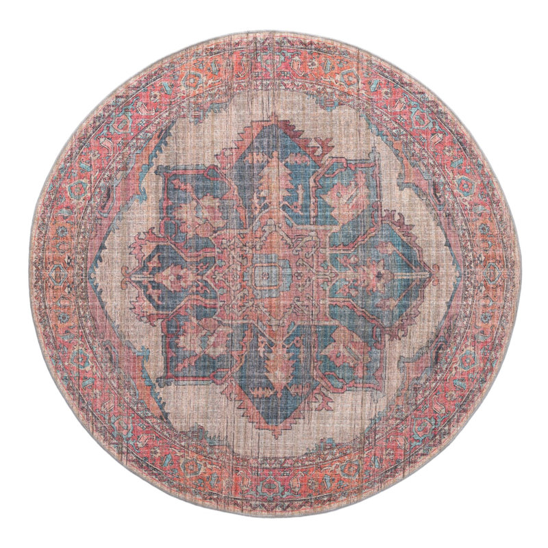 Haag Chenille Floral Indoor Rug, Round 7'10"