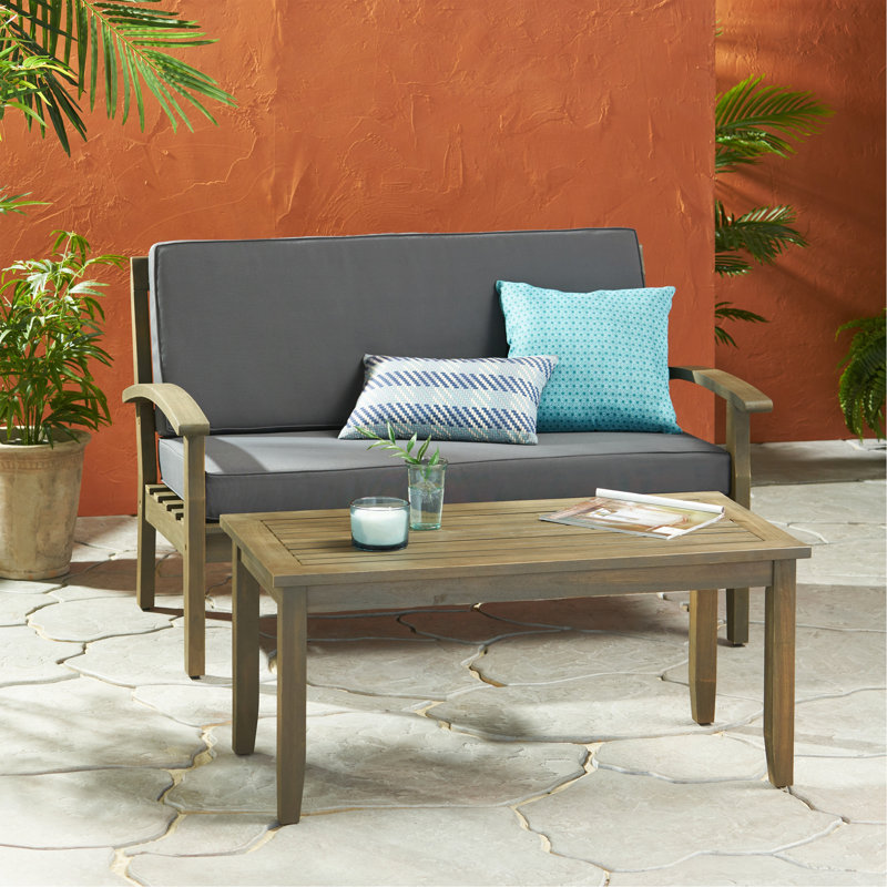 Causeuse + table basse, Gris