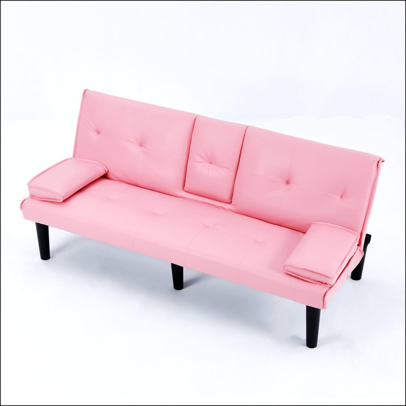 Le canapé-lit multifonctionnel de 67 pouces, conception pliable avec porte-gobelets pour faciliter la conversion du salon en chambre d'amis