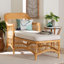 Chaise longue en rotin naturel avec coussin bali & pari Bruno
