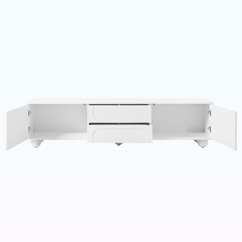 Console média minimaliste avec dispositif de rebond, Blanc