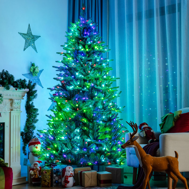 Lighted Pine Christmas Tree, 8' H