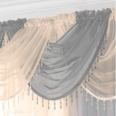 Ned Single Beaded Voile Swag