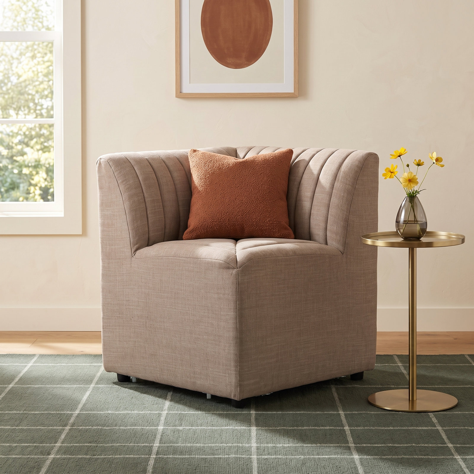 Brandt Accent Chair, Crypton Nomad Taupe