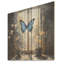 Cottage bleu ensoleillé Cottage I - Animal papillon sur bois-726449415
