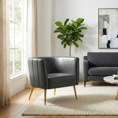 Gothurd Faux Leather Armchair