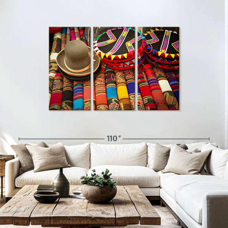 Kerner Peruvians Textiles, 48" H x 74" W