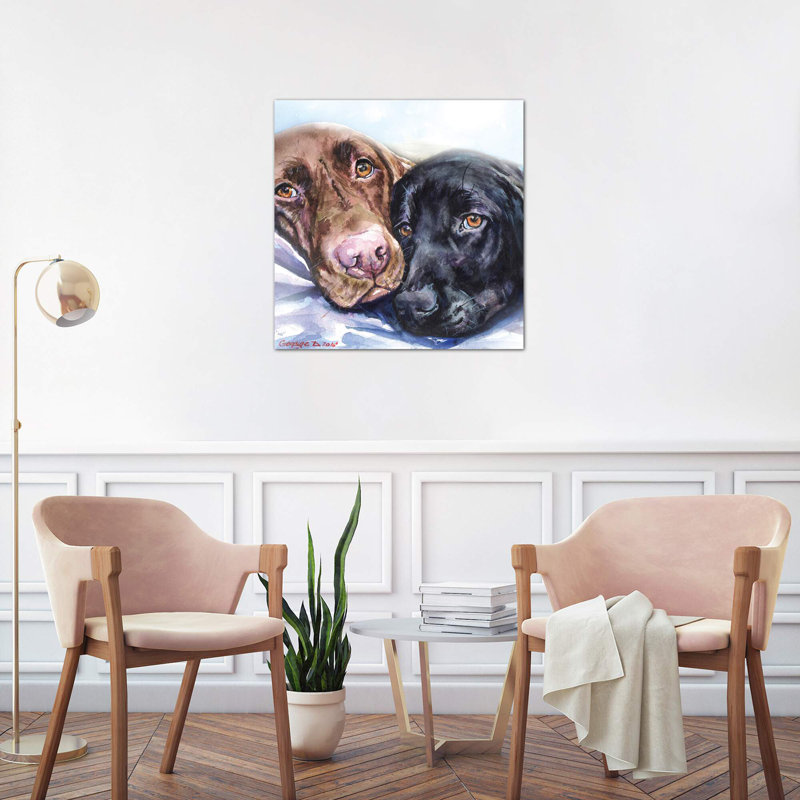 Friends by George Dyachenko - Painting on Canvas, No Frame, 66.04 cm H x 66.04 cm W x 3.175 cm D