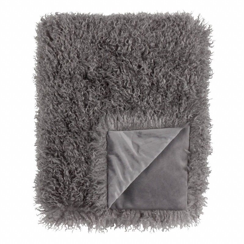 Furn Rowan Throw, Grey