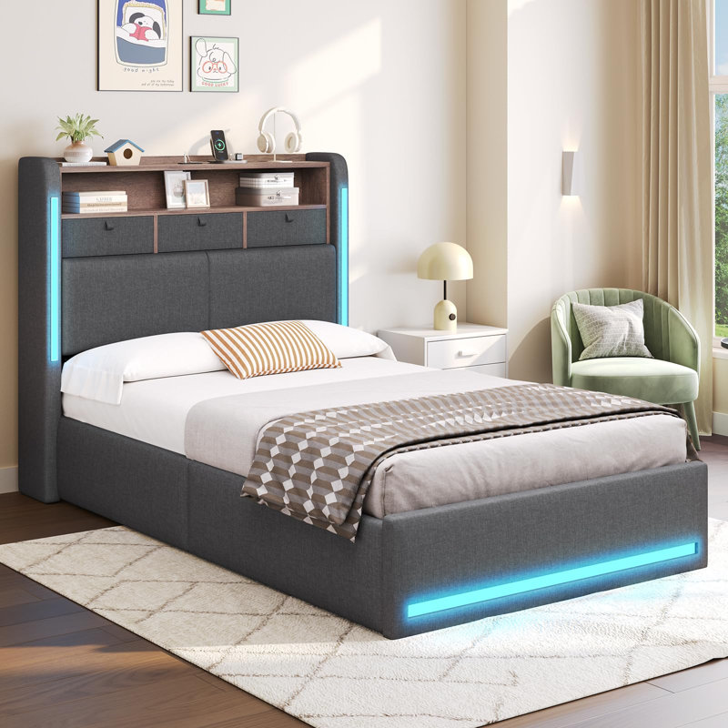 Bed, Single (3'), Gray
