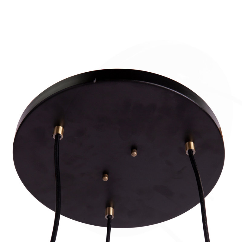 Luminaire suspendu grappe 3 lumières Renmarco, Noir
