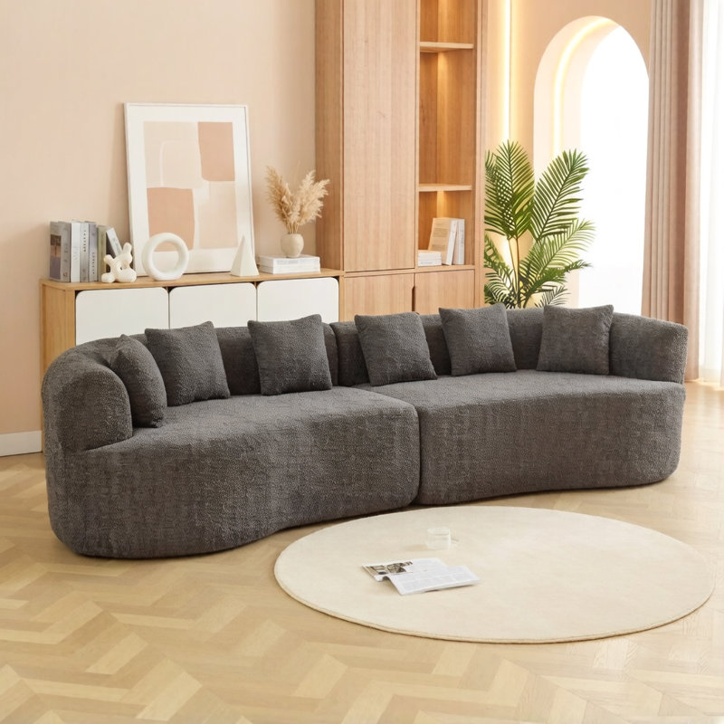 Canapé modulaire Curved, Gris chenille