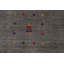 Tapis carré rayé à la main Gabbeh 9 x 9