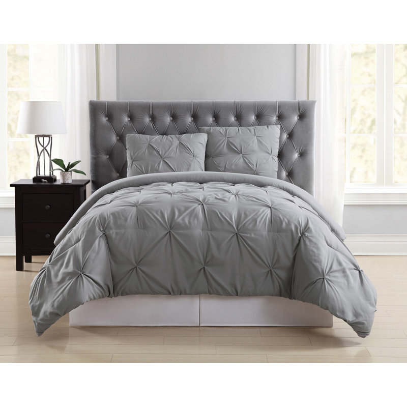 Ensemble d'édredon à housse amovible plissée 4 pièces Trely Soft Everyday, Housse de couette grand + 3 articles supplémentai