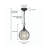 Yorke 1- Light Elegant Black Cage Pendant Light with Textured Glass Shade