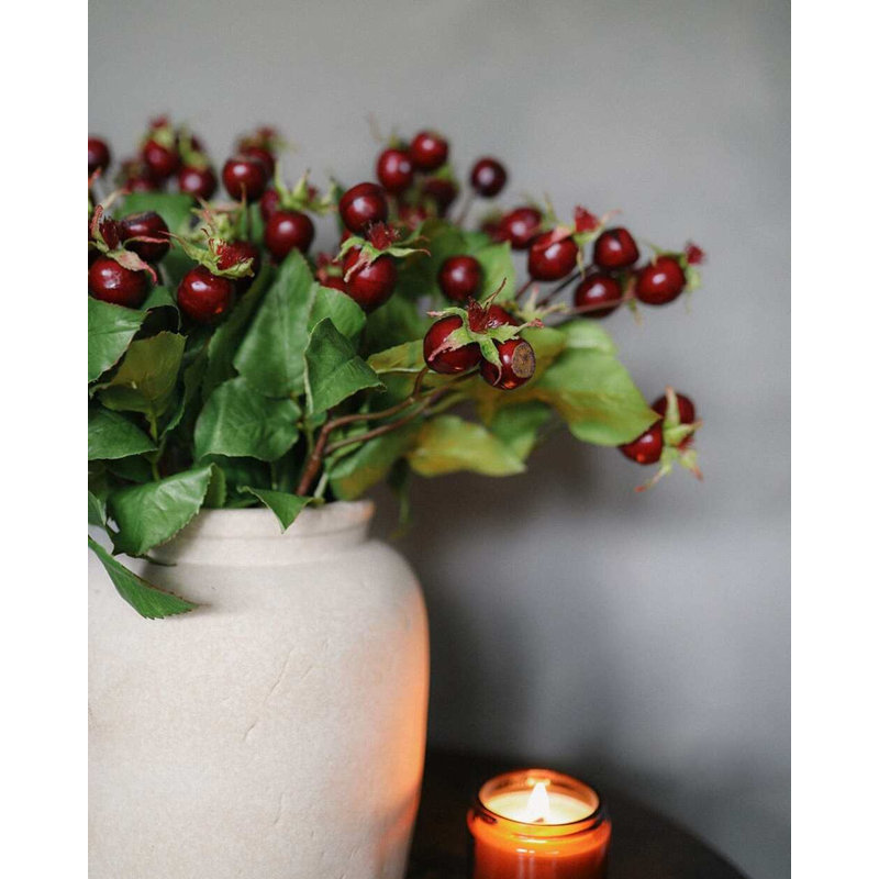 Artificial Montana Rose Hip 23.5", Red, 18" H x 6" W