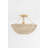 Campo 18.25" 1-Light Wicker Semi Flush Mount