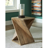 Edu Solid Wood End Table