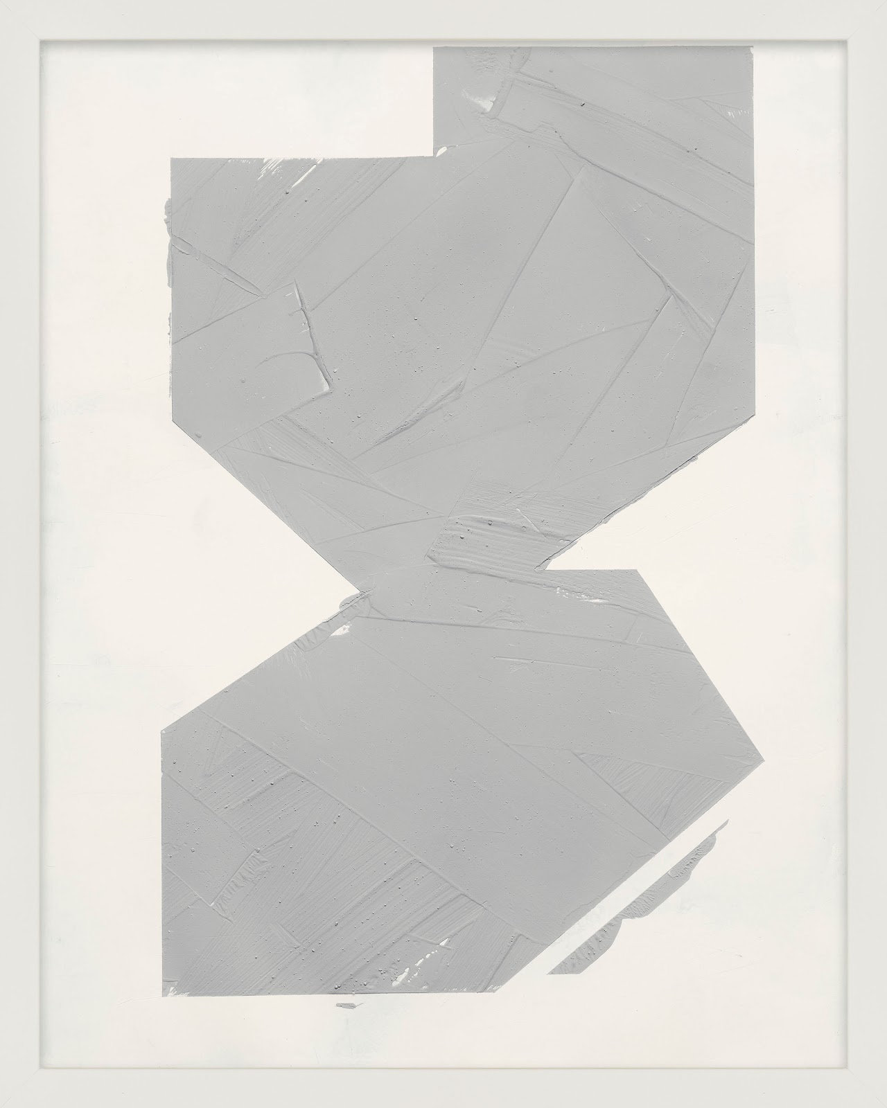 Equipoise "Greige II" Painting by Ivo Stoyanov, 40" W x 50" H, White
