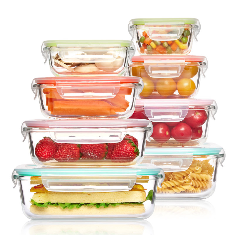 Druzella Glass Food Storage Container, Pink