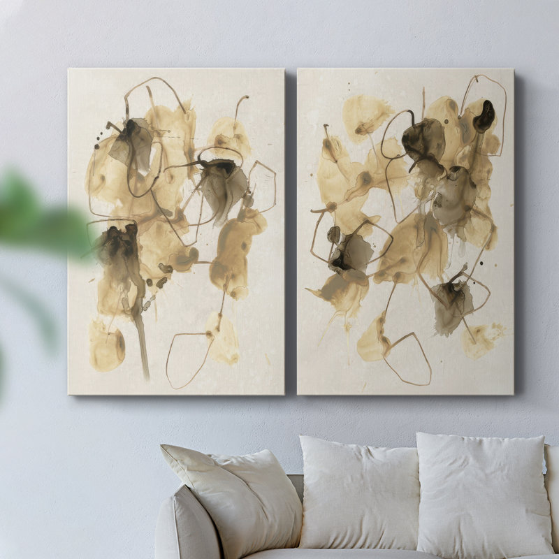 Earthtone Matrix I-Premium Gallery Wrapped Canvas -Ready to Hang, 18" H x 24" W