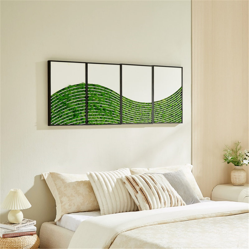 Ensemble d'art mural moderne en métal, ensemble de 4 pièces écologiques