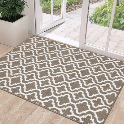 Tapis antidérapant lavable pour porte d'entrée 