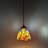 Simonson Tiffany Mini Hanging Lights Stained Glass Rose Flowers LED Bulb Included 50H"6W"
