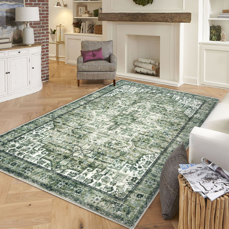 Tapis verts lavables antidérapants, Rectangle 5 pi x 7 pi