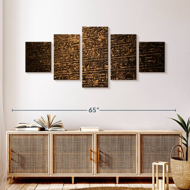 Stone Hieroglyphs Pattern, 24" H x 55" W